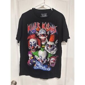 Terror Threads Killer Klowns From Outer Space Black Horror Movie Graphic Tee L